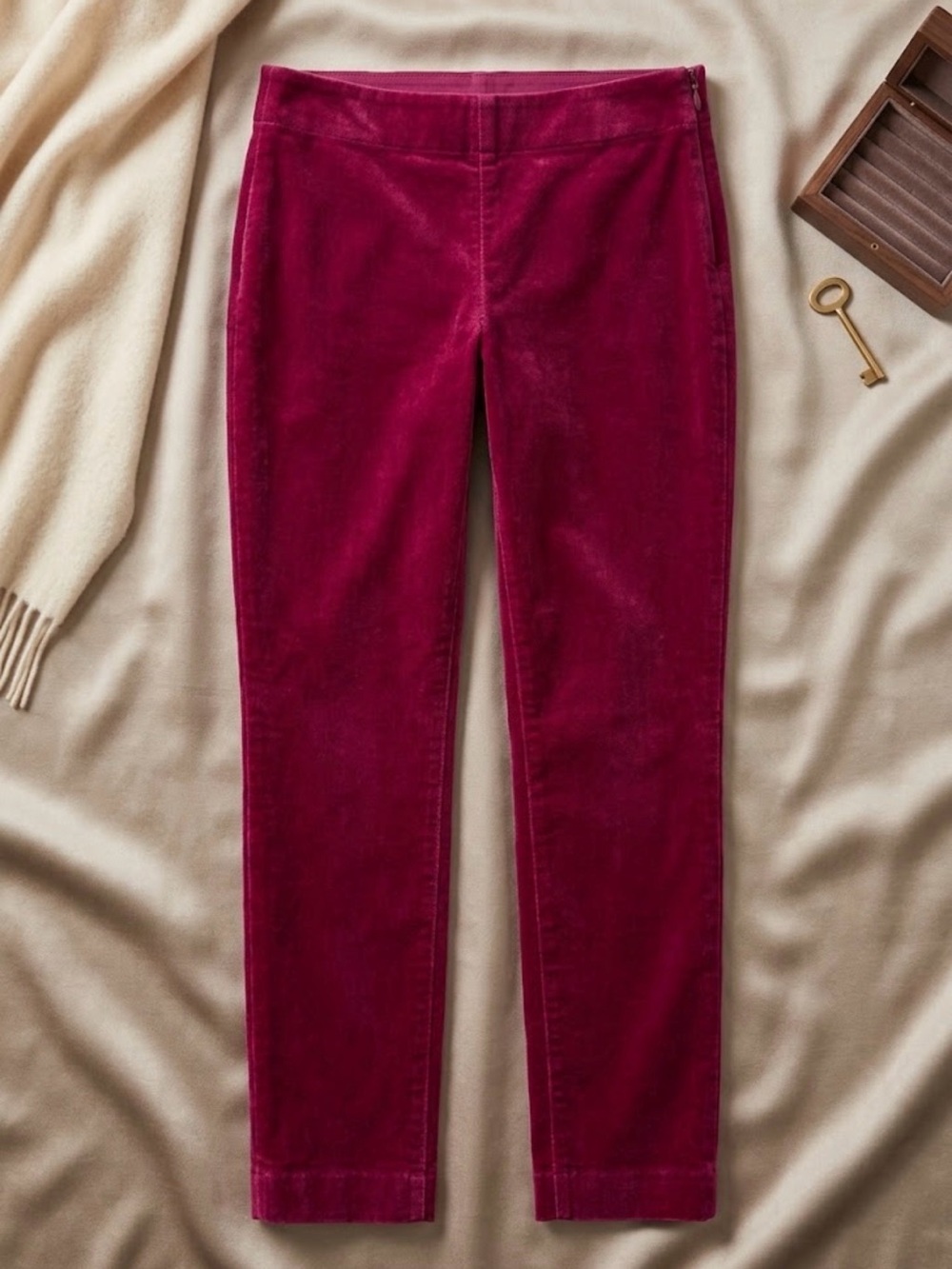 LAUREN RALPH LAUREN Velvety Fuchsia Cropped Pants